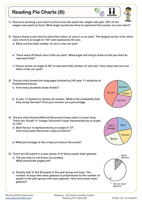 Graph Worksheets Reading Pie Graphs Worksheets Math Aids Pie Chart Worksheet - Pie Chart Worksheet