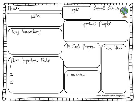 Graphic Organizer Doing Social Studies Page 2 Research Paper Graphic Organizer Middle School - Research Paper Graphic Organizer Middle School