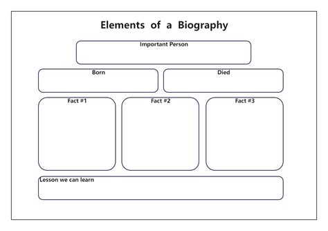 graphic organizer for biographical writing