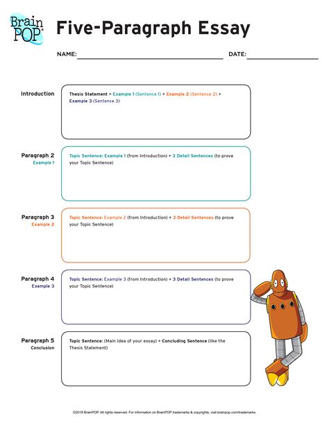 Graphic Organizer For Five Paragraph Essay Informational Paragraph Graphic Organizer - Informational Paragraph Graphic Organizer
