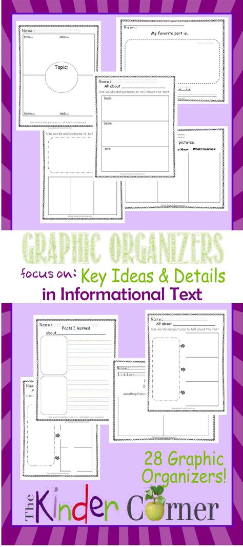 Graphic Organizers For Informational Text The Curriculum Graphic Organizer Main Idea And Details - Graphic Organizer Main Idea And Details
