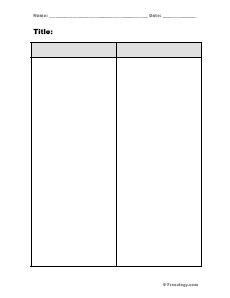 Graphic Organizers Freeology Printable Columns And Rows - Printable Columns And Rows