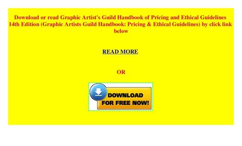 Read Graphic Artists Guild Handbook 14Th Edition 