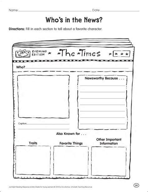 Read Graphic Organizer For Newspaper Article 