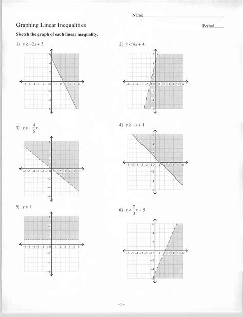 Graphing Linear Inequalities Worksheets With Answers Solving Graphing Inequalities Worksheet - Solving Graphing Inequalities Worksheet