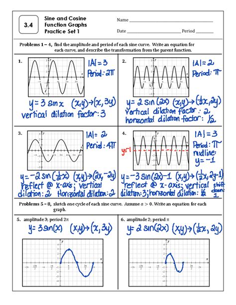 Download Graphing Sine And Cosine Answer Key 