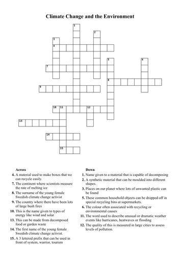 grass roots group focused on addressing climae Crossword Clue …