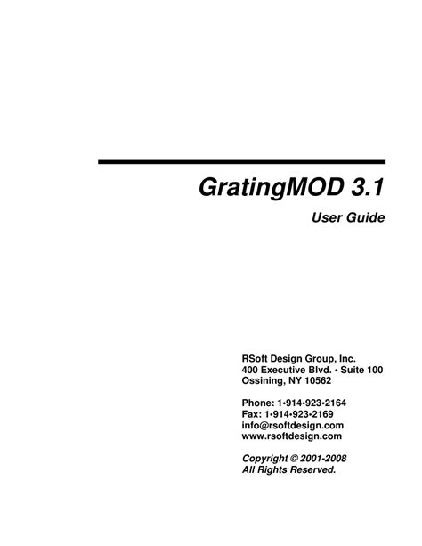 Download Gratingmod 3 1 User Guide 