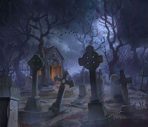 Graveyard Zombie Gothic Wall Mural