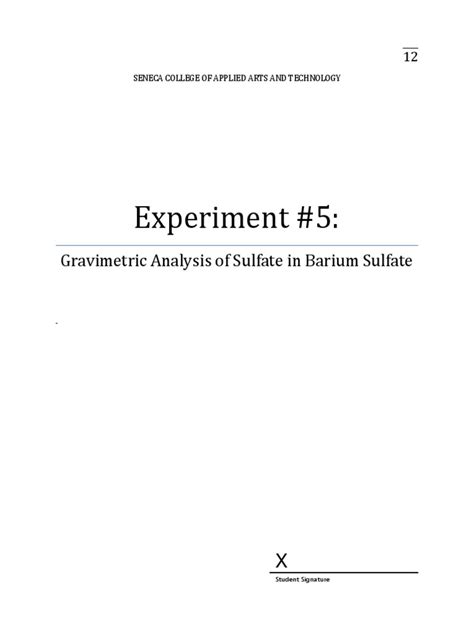 Read Online Gravimetric Analysis Lab Report Lipski 