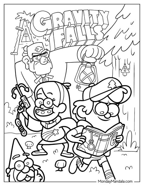 gravity falls coloring pages