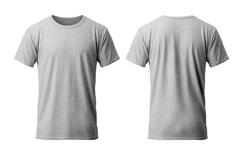 Gray T Shirt Mockup Front And Back View Kaos Depan Belakang - Kaos Depan Belakang