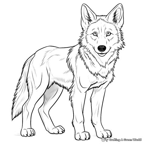 gray wolf coloring pages