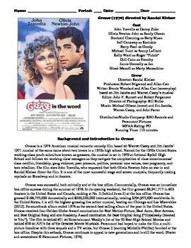 Read Online Grease Musical Study Guide 