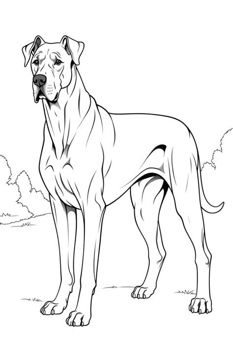 Great Dane Coloring Pages Coloringdraft Com Great Dane Coloring Page - Great Dane Coloring Page