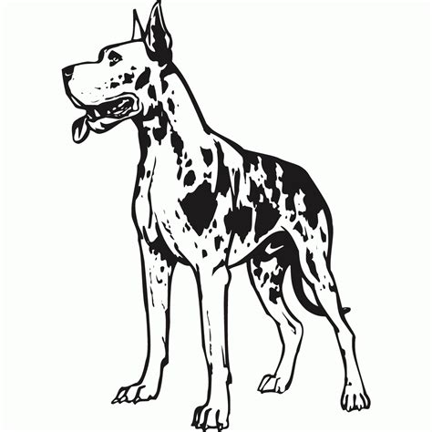 Great Dane Coloring Pages Free Amp Printable Great Dane Coloring Page - Great Dane Coloring Page