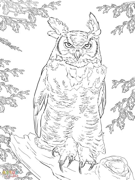 Great Horned Owl Coloring Page By Birdorable Great Horned Owl Coloring Page - Great Horned Owl Coloring Page