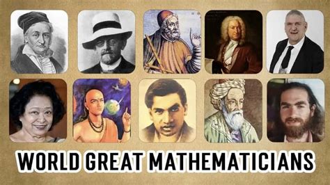 Great Mathematicians Of World