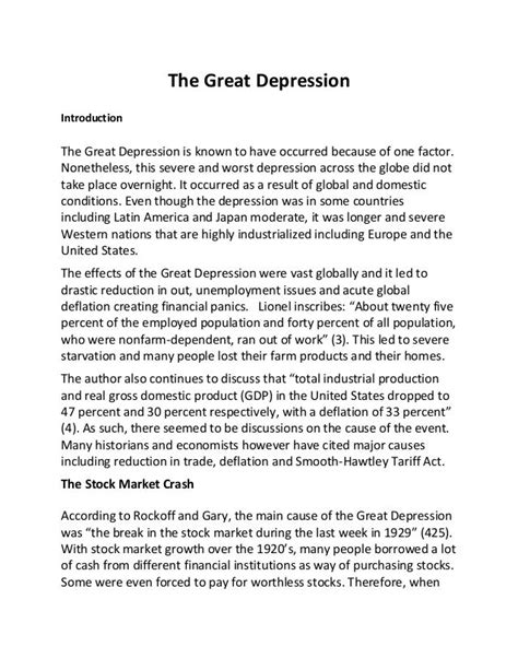 Full Download Great Depression Paper 