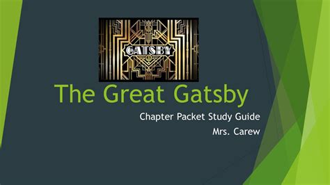 Read Online Great Gatsby Chapter Packet 
