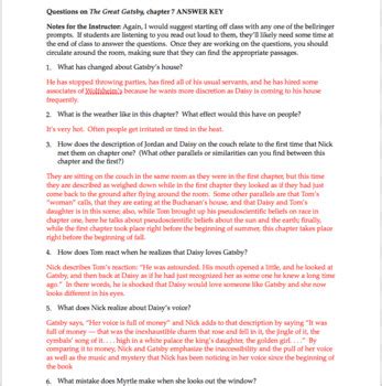 Full Download Great Gatsby Study Guide And Activities Answers 