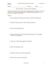 Read Great Gatsby Study Guide Questions Answer Key 