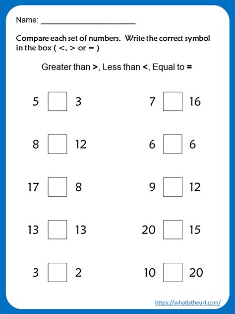 Greater Or Less Than Symbols Worksheets First Grade Greater Than First Grade Worksheet - Greater Than First Grade Worksheet
