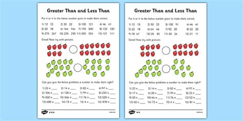 Greater Than And Less Than Differentiated Worksheets Twinkl Greater Than Kindergarten Worksheet - Greater Than Kindergarten Worksheet