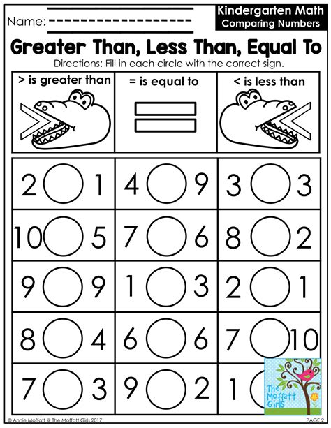 Greater Than Less Than For Kindergarten And First Greater Than Less Than Kindergarten - Greater Than Less Than Kindergarten