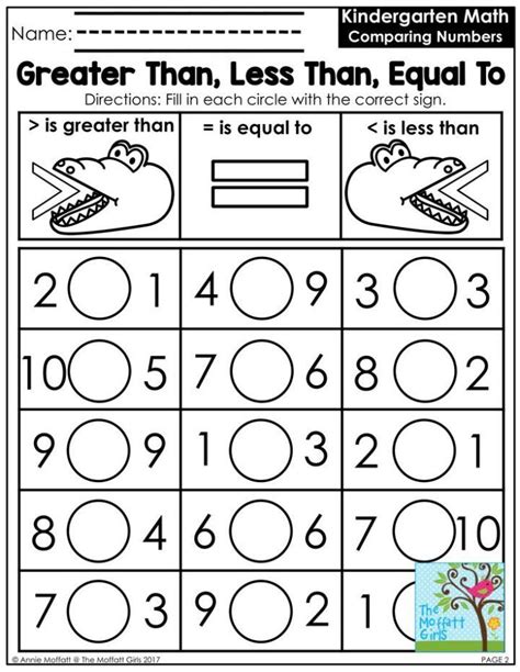 Greater Than Less Than Worksheets K5 Learning Greater Than Less Than Kindergarten - Greater Than Less Than Kindergarten