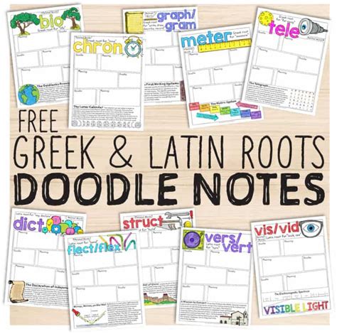 Greek And Latin Roots Sketch Notes Book 1 Latin Roots Worksheet 6th Grade - Latin Roots Worksheet 6th Grade