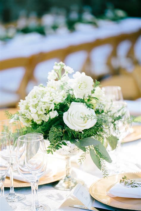 Green And Ivory Centerpieces