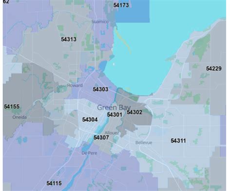 green bay wisconsin zip code