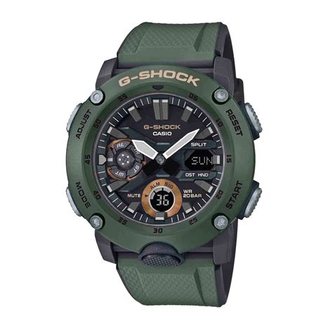 green casio g shock watch/
