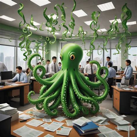 Green Dancing Octopus With Phd In English Lit