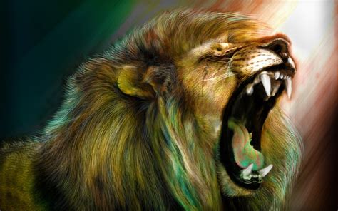 Green Lion Roaring