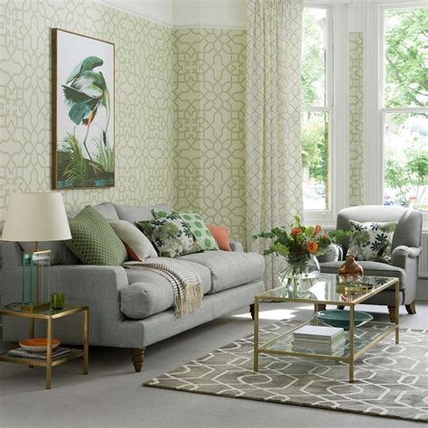 Green Living Room Wallpaper Designs