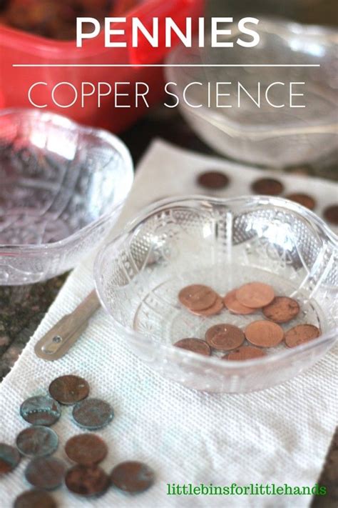 Green Pennies Experiment Little Bins For Little Hands Shiny Penny Science Experiment - Shiny Penny Science Experiment
