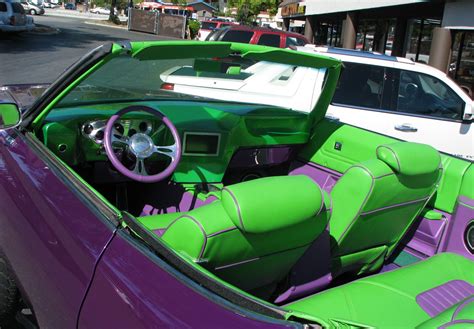 Enticing Lime and Lavender: A Bold Fusion in Automotive Art