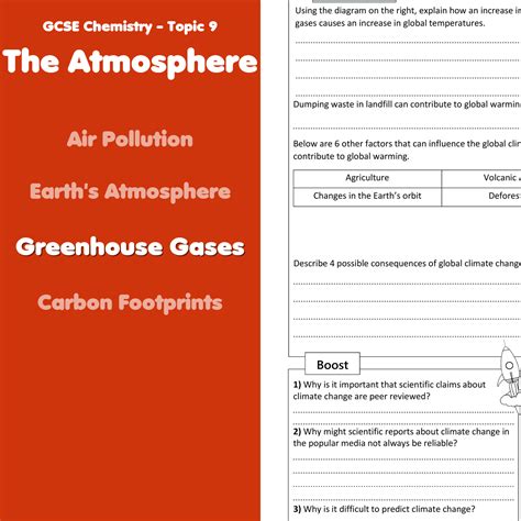 Greenhouse Gases Home Learning Worksheet Gcse Greenhouse Gas Worksheet - Greenhouse Gas Worksheet