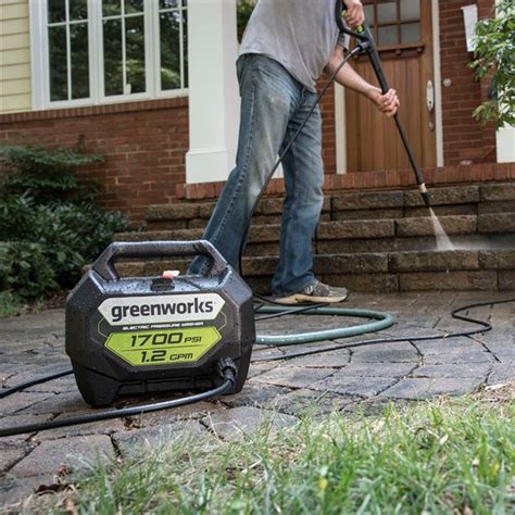 greenworks 1700 psi 1.2 gpm colwater eletric pressure …