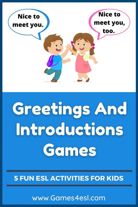 Greetings And Introductions Games 5 Fun Esl Activities Kindergarten Greetings - Kindergarten Greetings