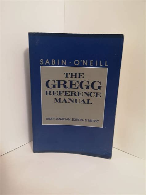 Read Gregg Reference Manual Canadian Edition 