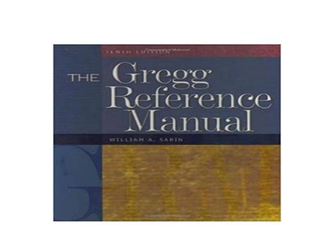 Read Online Gregg Reference Manual Free 