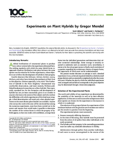 gregor mendel biography and experiments pdf