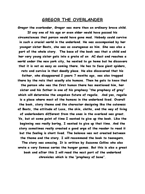 Gregor The Overlander Pdf