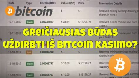 bitcoin kasybos pelno apžvalga
