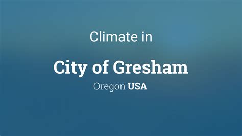 gresham oregon weather