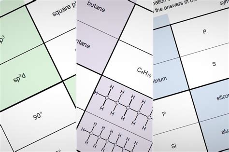 Gridlocks 101 Printable Chemistry Puzzles Rsc Education Chemistry Worksheet And Answers - Chemistry Worksheet And Answers