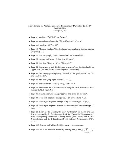 Read Online Griffiths Elementary Particles Solutions Errata 